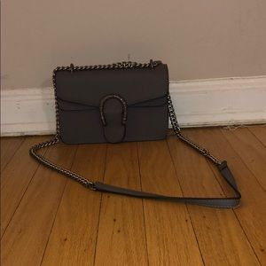 Gray crossbody